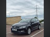 Black Volkswagen Polo 1.2 TSI BlueMotion Tech SE Hatchback 3dr Petrol Manual Euro 6 s/s 90 ps