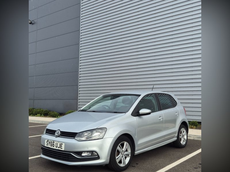 Silver Volkswagen Polo 1.0 BlueMotion Tech Match Hatchback 5dr Petrol Manual Euro 6 s/s 75 ps