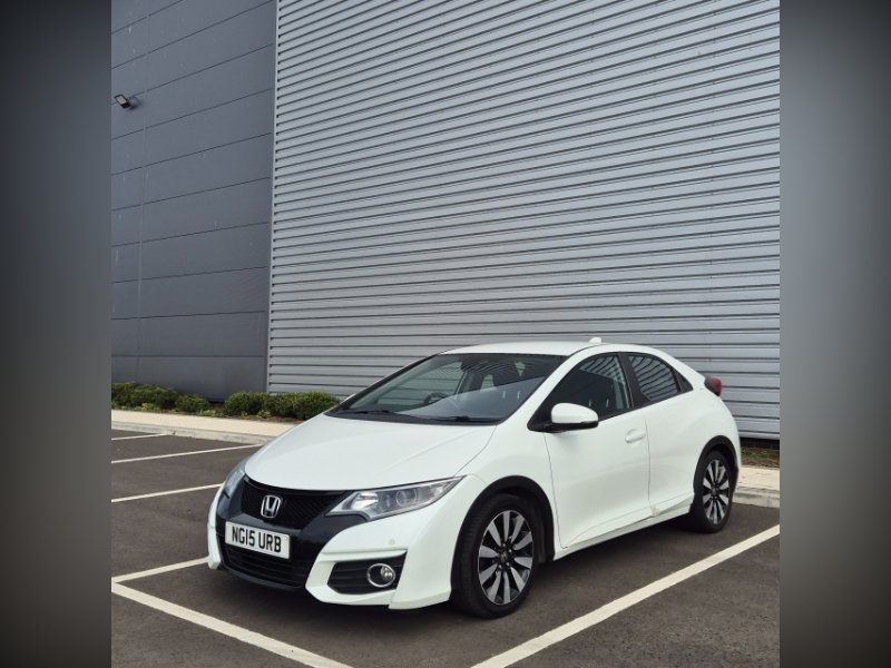 White Honda Civic 1.4 i-VTEC SE Plus Hatchback 5dr Petrol Manual Euro 6 s/s 100 ps